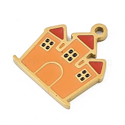 304 Stainless Steel Enamel Charms&nbsp;FIND-I068-02G-01