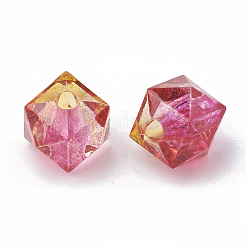 Two Tone Transparent Spray Painted Acrylic Beads&nbsp;ACRP-T005-10mm-26D