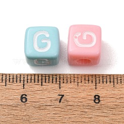Opaque Acrylic European Beads&nbsp;AC-CBA7A73-01G