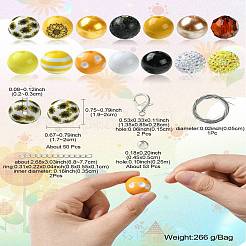 DIY Bubblegum Bracelet Pendant Decoration Making Kit for Sunflower Theme&nbsp;MACR-CJC0005-02A-01