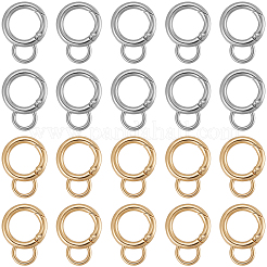 24Pcs 2 Colors Alloy Spring Gate Rings&nbsp;FIND-SC0016-60