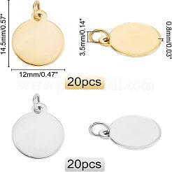 40Pcs 2 Color Ion Plating(IP) 304 Stainless Steel Charms&nbsp;STAS-FH0001-53