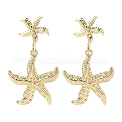 Starfish Alloy Dangle Stud Earrings for Women&nbsp;EJEW-A112-05KCG