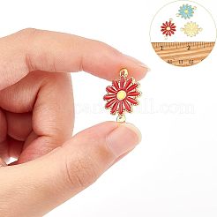 5Pcs 5 Style Ion Plating(IP) 304 Stainless Steel Enamel Connector Charms&nbsp;STAS-UN0036-97