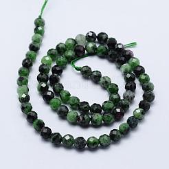 Natural Ruby in Zoisite Beads Strands&nbsp;G-J369-15-5mm