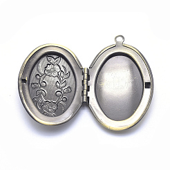 Brass Locket Pendants&nbsp;X-KK-F717-16AB-NR