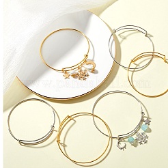 40Pcs 2 Colors Adjustable Iron Expandable Bangle Making&nbsp;BJEW-SP0001-01