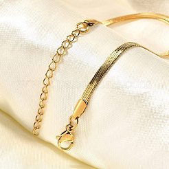 304 Stainless Steel Herringbone Chains Bracelet for Men Women&nbsp;BJEW-D450-01G-01