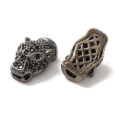 Rack Plating Brass Micro Pave Cubic Zirconia Beads&nbsp;KK-L220-050AB