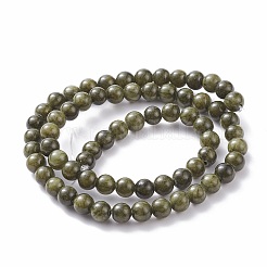 Natural Green Jade Dyed Round Beads Strands&nbsp;JBS053-6MM-41