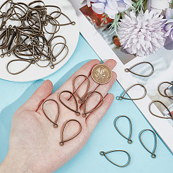 50Pcs Alloy Open Back Bezel Pendants&nbsp;FIND-OC0003-35AB