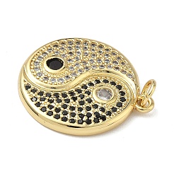 Brass Micro Pave Cubic Zirconia Pendants&nbsp;KK-L257-07G