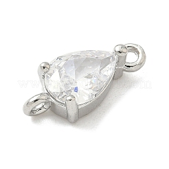 Brass Pave Cubic Zirconia Connector Charms&nbsp;KK-Z120-31P-03