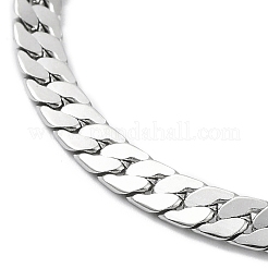 Non-Tarnish 304 Stainless Steel Curb Chain Bracelet&nbsp;BJEW-K226-01D-P