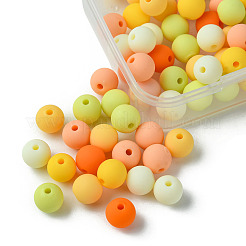 70Pcs Rubberized Style Acrylic Beads&nbsp;MACR-FS0001-71D