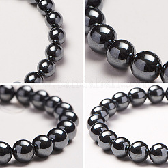 Non-magnetic Synthetic Hematite Round Beads Stretch Bracelets&nbsp;BJEW-PH0001-8mm-22