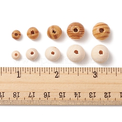 196Pcs 8 Styles Natural Unfinished Wood Beads&nbsp;WOOD-FS0001-09