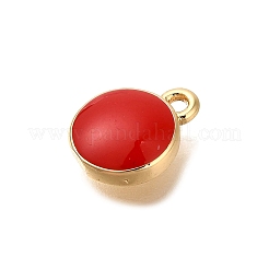 Brass Enamel Charms&nbsp;KK-M301-09G