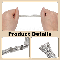 5M Brass Flat Tinned Braided Wire&nbsp;OCOR-WH0082-591A