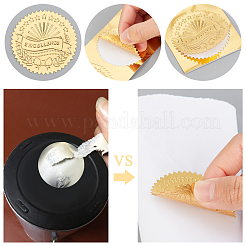 30 Sheets 6 Style Plastic Self Adhesive Gold Foil Embossed Stickers&nbsp;DIY-CP0006-33