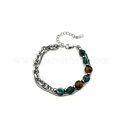 201 Stainless Steel Cable Chain & Snake Chain Double Layers Bracelets&nbsp;FS-WG81892-01
