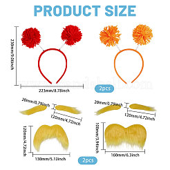 2Pcs 2 Colors Polyester Hair Bands&nbsp;AJEW-CA0004-94