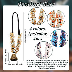 Natural Gemstone Chip Pendant Decoration&nbsp;HJEW-AB00534