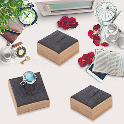 Square Wood Single Ring Display Stands&nbsp;RDIS-WH20001-01