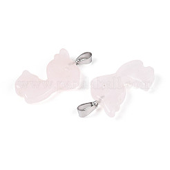 Natural Rose Quartz Pendants&nbsp;G-T144-11D