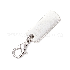 8Pcs 8 Styles Alloy Rectangle with Inspirational Word Pendant Decoration&nbsp;HJEW-JM02380