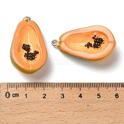 3D Fruit Theme Opaque Resin Pendants&nbsp;RESI-G113-01B