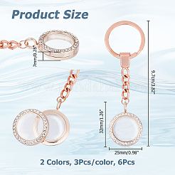 Alloy Crystal Rhinestone Locket Pendants Keychain&nbsp;KEYC-HS00001