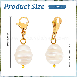 12Pcs Natural Cultured Freshwater Pearl Pendant Decorations&nbsp;HJEW-FG00015