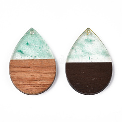 Transparent Resin & Walnut Wood Pendants&nbsp;RESI-ZX017-23