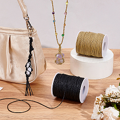2 Rolls 2 Colors Waxed Cotton Cords&nbsp;YC-PH0001-52F