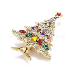 Colorful Christmas Tree Rhinestone Brooch&nbsp;JEWB-A004-19G