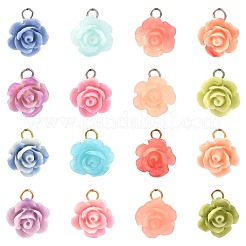 14Pcs 7 Colors Synthetic Coral Pendants&nbsp;PALLOY-FS00082