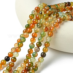 Natural Peacock Agate Beads Strands&nbsp;G-G444-8mm-02