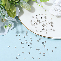 100Pcs Rhodium Plated 925 Sterling Silver Spacer Beads&nbsp;STER-BBC0008-89