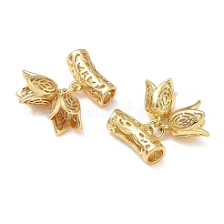 Brass Micro Pave Clear Cubic Zirconia Pendants&nbsp;KK-H526-10G