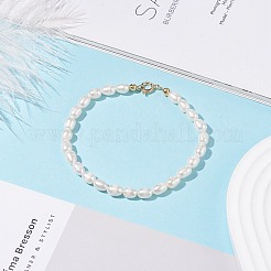 Grade A Natural Pearl Beaded Bracelets with Brass Spring Ring Clasps for Women&nbsp;X-BJEW-JB08037