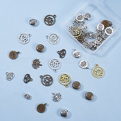 Tibetan Style Filigree Alloy Pendants&nbsp;TIBEP-SC0001-18