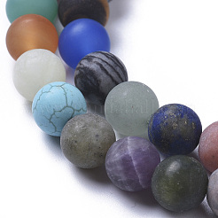 Natural Mixed Gemstone Beads Strands&nbsp;G-F668-09-8mm
