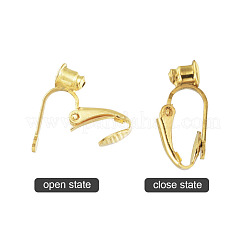 Brass Clip-on Earring Converters Findings&nbsp;KK-Q115-G