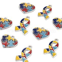 8Pcs 2 Style Enamel Alloy Pendants&nbsp;ENAM-LS0001-09P
