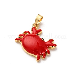 Brass Enamel Pendants&nbsp;X-KK-K305-04G