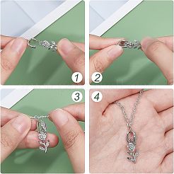 16Pcs 8 Style Brass Micro Pave Cubic Zirconia Ice Pick Pinch Bails&nbsp;ZIRC-FH0001-32