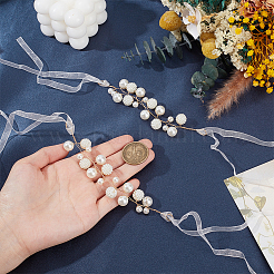 2Pcs Imitation Pearl Flower of Life Wrist Corsage&nbsp;AJEW-CY0002-04A