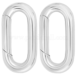 2Pcs 925 Sterling Silver Spring Gate Rings&nbsp;STER-SC0001-63