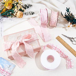 3 Rolls 3 Styles Polyester & Linen Ribbon for Sewing Decoration&nbsp;OCOR-CY0003-65